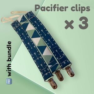 🆓👍*GUC* DODO B. | 3️⃣x Pacifier metal clips - Blue themed  🆓 in Bundle